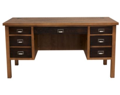 Martin Furniture Heritage Brown Half Pedestal Desk