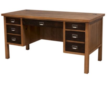 Martin Furniture Heritage Brown Half Pedestal Desk