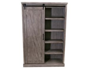 Martin Furniture Avondale Gray Tall Barn Door Bookcase