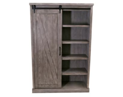 Martin Furniture Avondale Rustic Gray Barn Door Bookcase