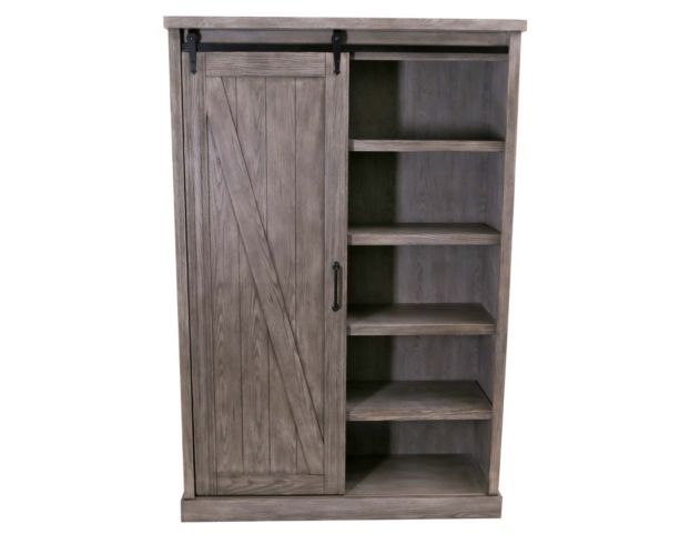 Martin Furniture Avondale Rustic Gray Barn Door Bookcase large image number 1