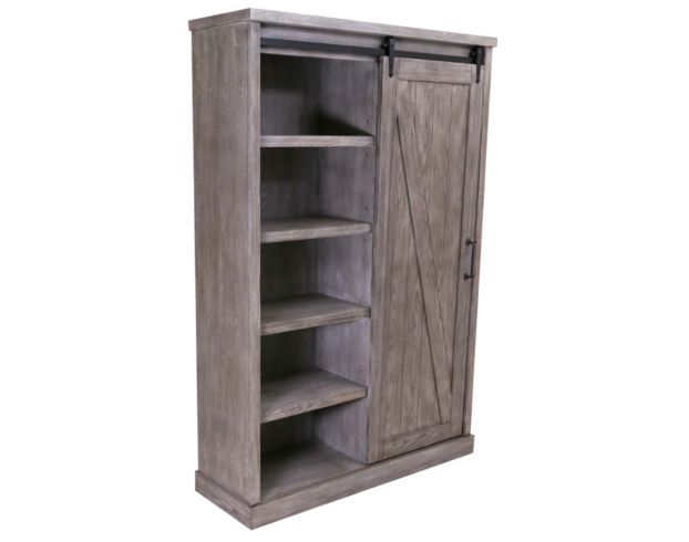 Martin Furniture Avondale Gray Tall Barn Door Bookcase large image number 3