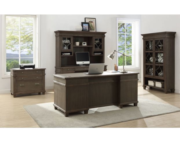 Martin Furniture Carson Weathered Dove Executive Desk large image number 14