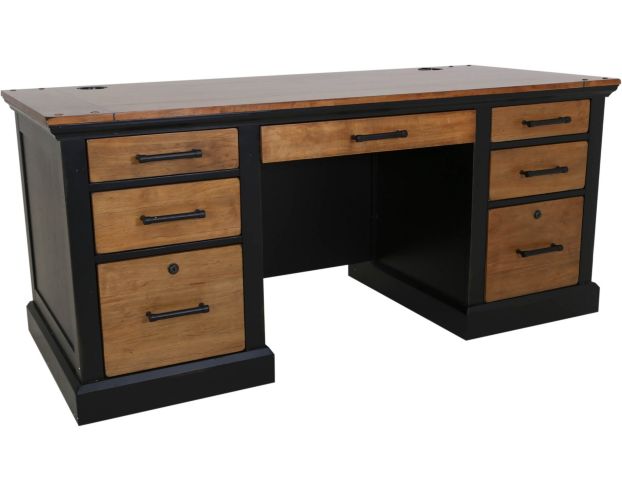 Martin Furniture Toulouse Aged Ebony Double Pedestal Desk large image number 2