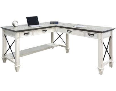 Martin Furniture Hartford White Open Corner Desk