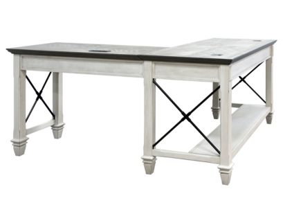 Martin Furniture Hartford White Open Corner Desk