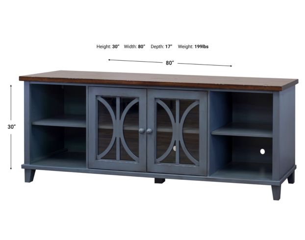 Martin Furniture Baily Blue Media Console large image number 3