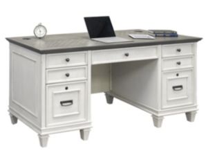 Martin Furniture Hartford White Double Pedestal Desk