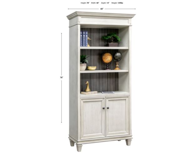 Martin Furniture Hartford White Tall Bookcase with Doors large image number 4