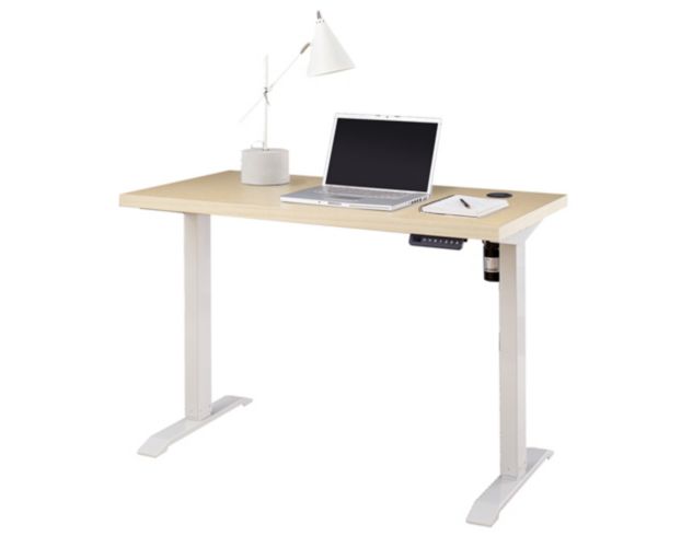 Martin Furniture IMLD White Sit And Stand Desk large image number 1