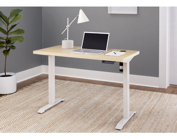 Martin Furniture IMLD White Sit And Stand Desk large image number 2