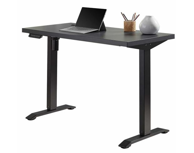 Martin Furniture IMLD Charcoal/Black Sit And Stand Desk large image number 1