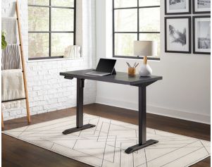 Martin Furniture IMLD Charcoal/Black Sit And Stand Desk