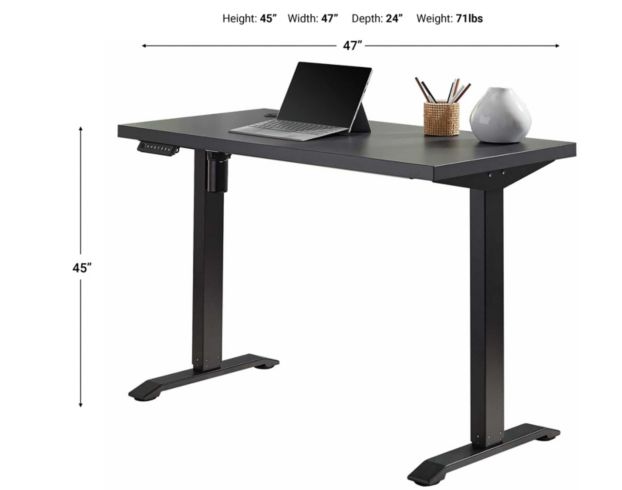 Martin Furniture IMLD Black Sit And Stand Desk large image number 4