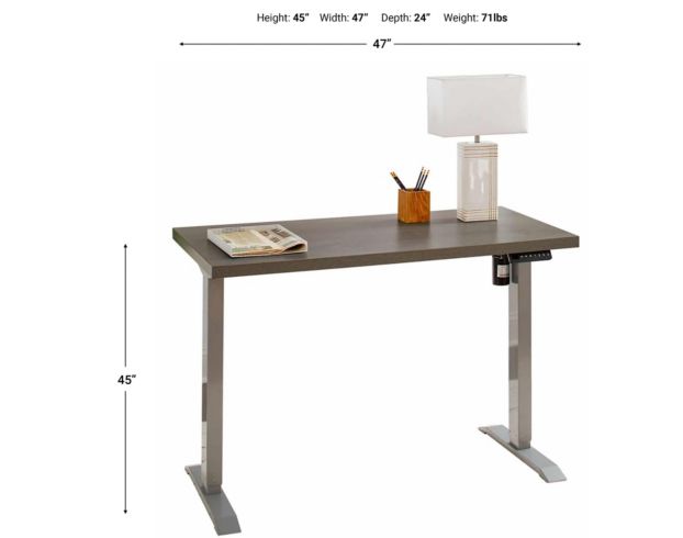 Martin Furniture IMLD Gray Sit And Stand Desk large image number 5
