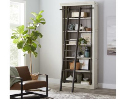 Martin Furniture Toulouse Rustic White 94-Inch Bookcase