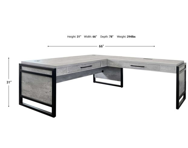 Martin Furniture Mason Gray Corner Desk large image number 7