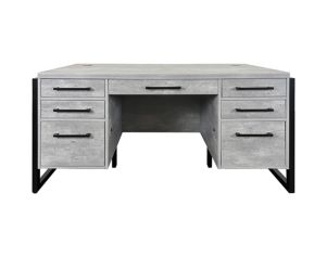 Martin Furniture Mason Gray Double Pedestal Desk