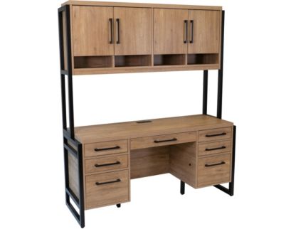 Martin Furniture Mason Credenza Desk and Hutch