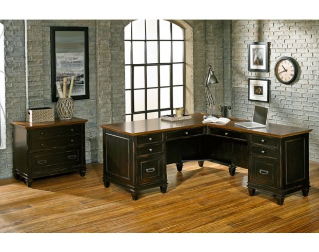 Martin Furniture Hartford Black L-Shaped Desk large image number 9