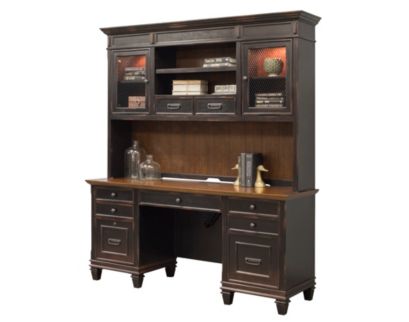 Martin Furniture Hartford Black Credenza with Hutch