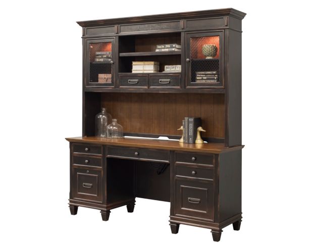 Martin Furniture Hartford Black Credenza with Hutch large image number 1