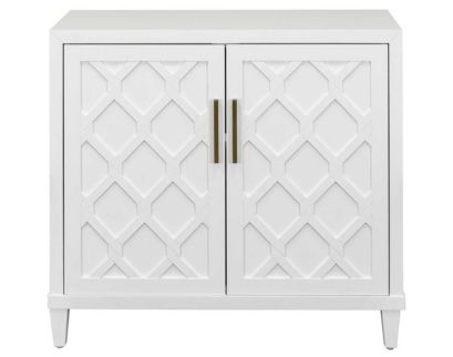 Martin Furniture Gable White 40" Accent Cabinet