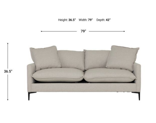 Max Home Llc Blakely Linen Sofa large image number 9