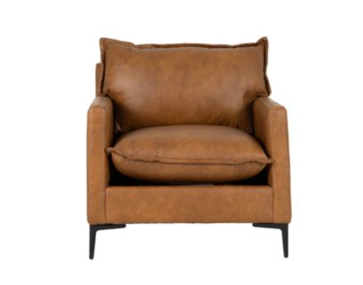 Max Home Llc Blakely Brown 100% Leather Chair