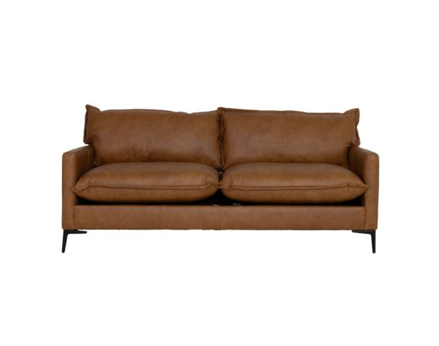 Max Home Llc Blakely Saddle Brown Genuine Leather Sofa large image number 1