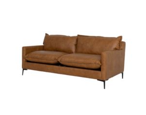 Max Home Llc Blakely Saddle Brown Genuine Leather Sofa