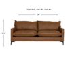 Max Home Llc Blakely Saddle Brown Genuine Leather Sofa small image number 9