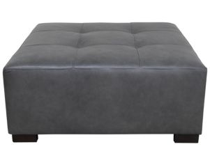 Max Home Paxton Genuine Leather Gray Cocktail Ottoman