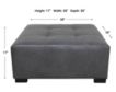 Max Home Paxton Genuine Leather Gray Cocktail Ottoman small image number 5