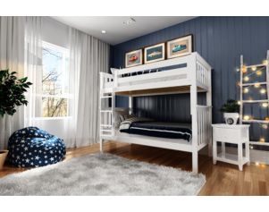 Maxwood Furniture Bristol White Twin Bunk Bed