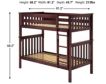 Maxwood Furniture Bristol Brown Twin Bunk Bed small image number 2