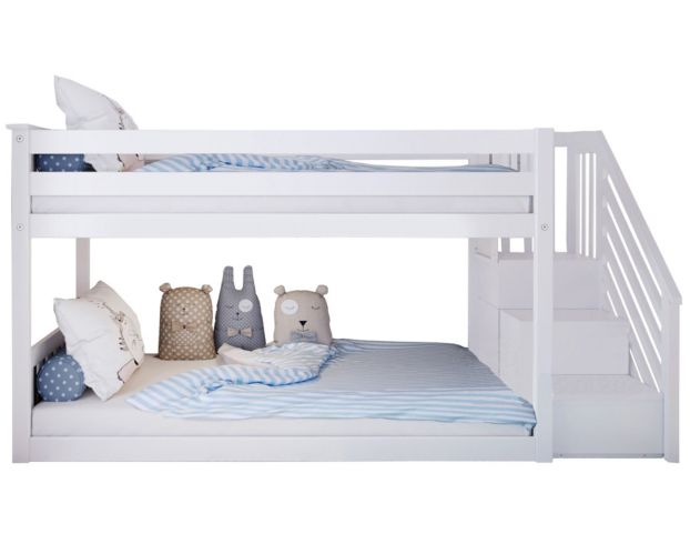 Maxwood Furniture M3 Collection Twin/Twin Bunk Bed with Staircase large image number 1