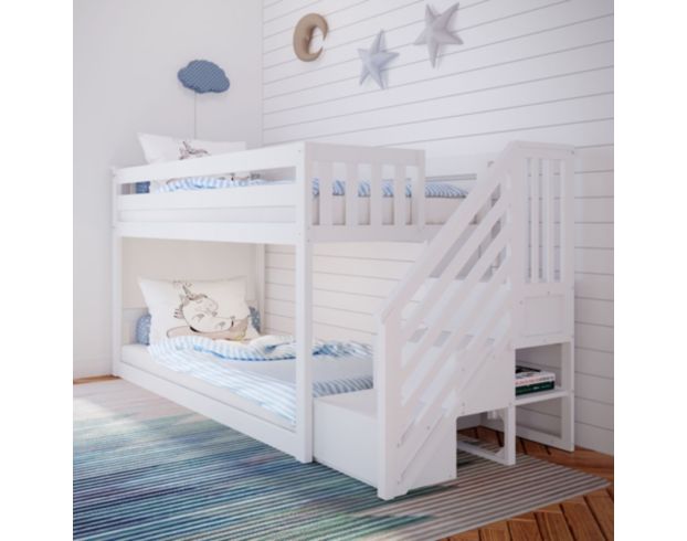 Maxwood Furniture M3 Collection Twin/Twin Bunk Bed with Staircase large image number 3
