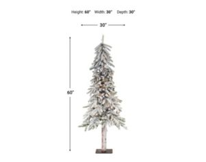 Melrose International 60" Flocked Alpine Tree