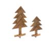 Melrose International Wood Rustic Trees Set of 2 small image number 1