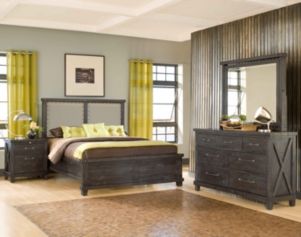 Modus Furniture Yosemite 4-Piece King Upholstered Bedroom Set