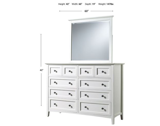 Modus International Paragon 4NA482 Shaker Style 8-Drawer Dresser