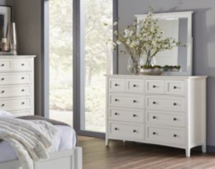 Modus Furniture Paragon White Dresser with Mirror