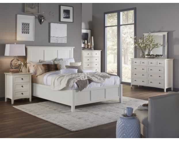 Modus Furniture Paragon White Queen Bedroom Set large image number 1