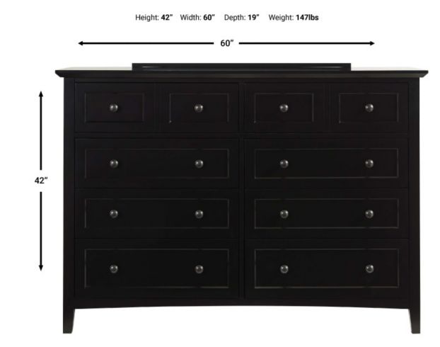 Modus Furniture Paragon Black Dresser large image number 3