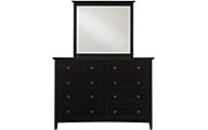 Modus Furniture Paragon Black Dresser with Mirror