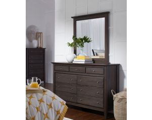Modus Furniture City II Gray Dresser with Mirror