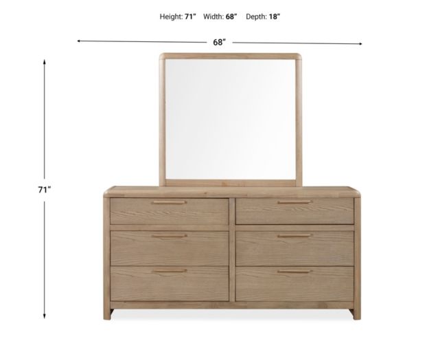 Modus Furniture Furano Ginger Dresser with Mirror large image number 10