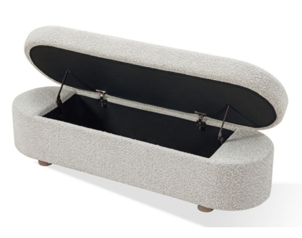 Modus Furniture Virgil Ricotta Boucle Storage Bench large image number 4