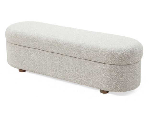 Modus Furniture Virgil Ricotta Boucle Storage Bench large image number 5